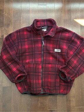 Vintage Polartec Europe Bound 90’s Ski Bomber Fleece Full Zip Sweater